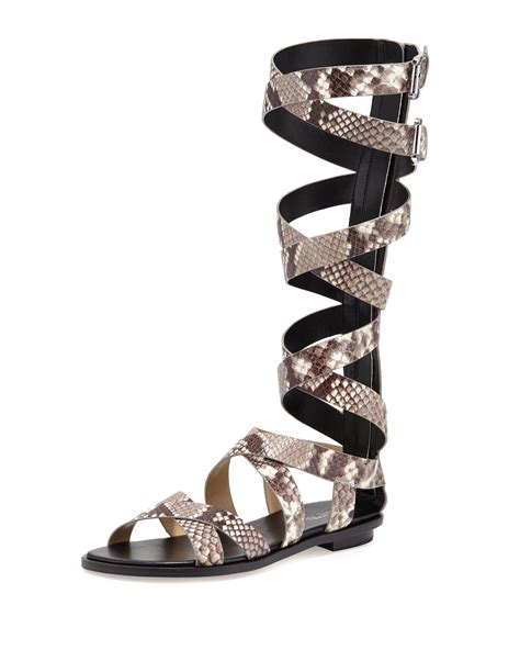 michael kors snakeskin sandals|snake leather ankle boots.